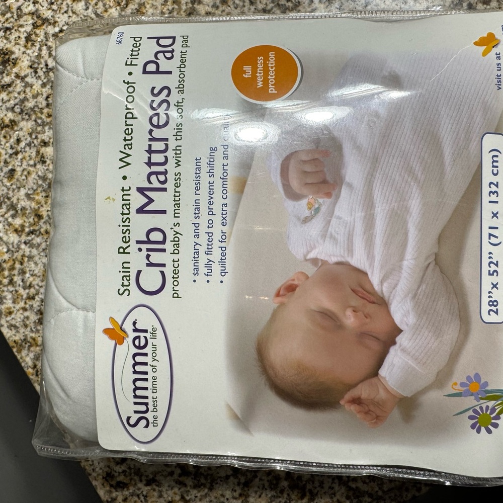 Summer crib mattress pad - new